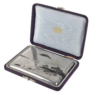 K. Uyeda Silver Cigarette Case
