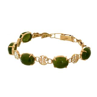 Jade and 14K Bracelet