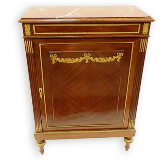 French Louis XVI Style Bronze Mounted Top Cabinet