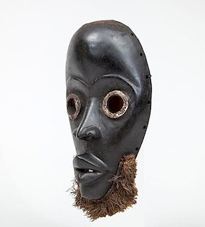 African Carved Wood Dan Mask