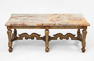 Régence Style Painted and Parcel-Gilt Low Table