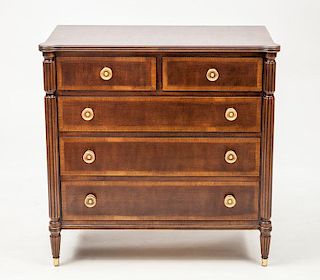 Federal Style Inlaid Mahogany Chest of Drawers, Henredon