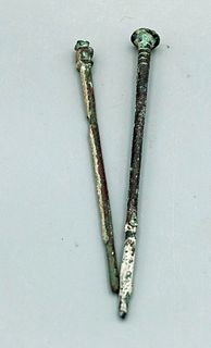 Pair Bactrian Mantle Pins, ca. 600 - 200 BC