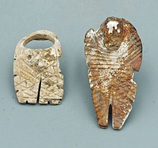 Pair Maya Shell Ornaments, ca. 250 - 600 AD