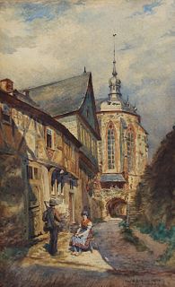 Thomas W. Shields (1849 - 1920) Watercolor