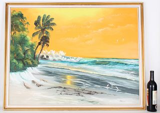 Mary Ann Carroll (B. 1940) Large Florida Landscape