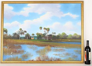 Lemuel Newton (1950-2014) Large Florida Landscape