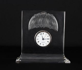 Lalique Glass Clock