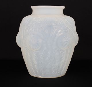Lalique Opalescent Glass Vase