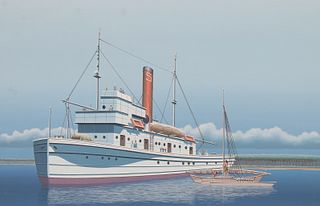 Keith Reynolds (B. 1929) US Steam Vessel Tanager