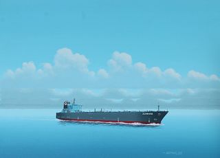 Keith Reynolds (B. 1929) "Oil Tanker ALREHAB"
