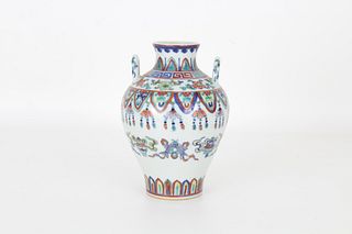 Rare Chinese Doucai Vase, Qianlong Mark