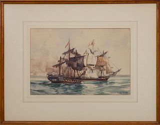 Frank Vining Smith (1879-1967): Ranger" and H.M.S. "Drake" Off the Coast of Ireland, April 24, 1778"