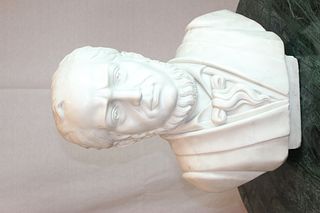 White Marble Bust of a 19th Century Gentleman