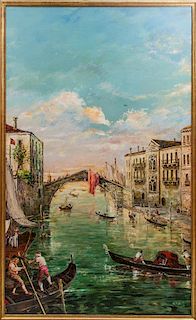 Attributed to Valerio J. Zerbo (b. 1905): View of Venice