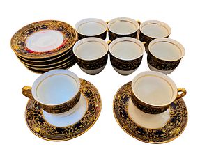 Tea/Espresso Cups and Saucers for 8