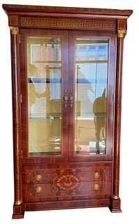 Louis XIV Style Marquetry and Gilt Bronze Vitrine