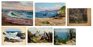 (Attributed to) Charles Vickery (American, 1913-1998) Artwork Assortment