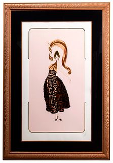 Erte (Romain de Tirtoff) (Russian / French, 1892-1990) 'Flamenco' Serigraph