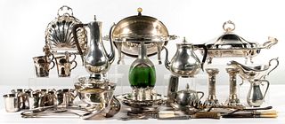 Silverplate and Pewter Object Assortment