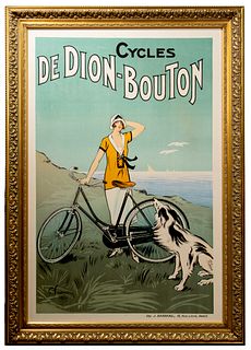 Felix Fournery (French, 1865-1938) 'Cycles de Dion-Bouton' Lithograph Poster