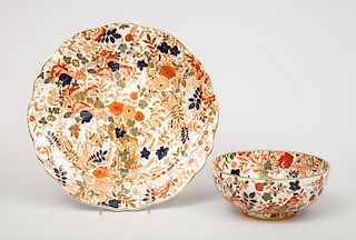 Royal Cauldon Transfer-Printed Pottery Bowl and a Matching Platter