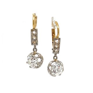 18k Small Diamond Drop EarringsÂ 