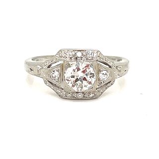 18k Diamond Engagement Ring