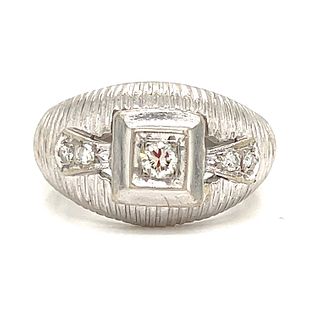 Art Deco 14k Diamond Cocktail Ring