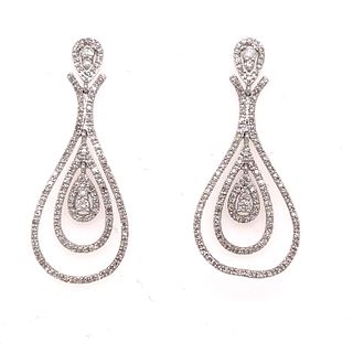 18k Diamond Drop Earrings