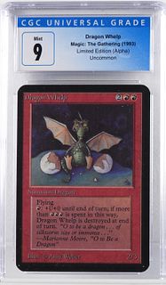 1993 Magic The Gathering Alpha Dragon Whelp CGC 9