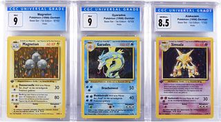3PC 1999 German Pokemon Base 1st Ed CGC Holo Group