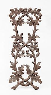 Ornamental Cast-Iron Oak Leaf and Acorn Panel