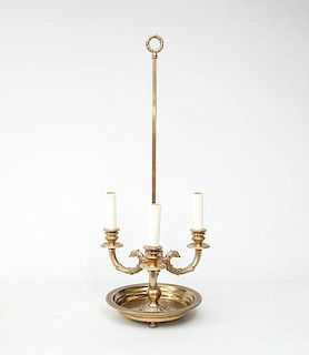 Empire Style Gilt-Metal Three-Light Bouillotte Lamp