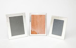 Three Modern Silver-Plated Frames