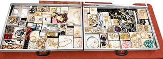 Large Lot of Costume Jewelry, to include some silver pieces, etc.