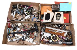 Four Box Lots, to include mostly wristwatches.