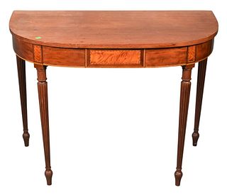 Sheraton Mahogany Console Table, 19th century, height 27 inches, 19" x 36".