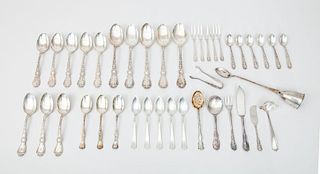 Large Miscellaneous Group of American Silver Flatware and Table Articles