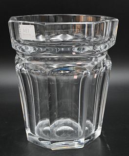Large Baccarat Crystal Vase, marked Baccarat on bottom, height 9 inches.