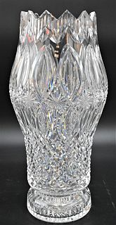 Large Waterford Crystal Vase, marked for Waterford on bottom, height 15 inches.