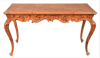 Louis XV Style Hall Table, height 29 1/2 inches, top 24 1/2" x 54".