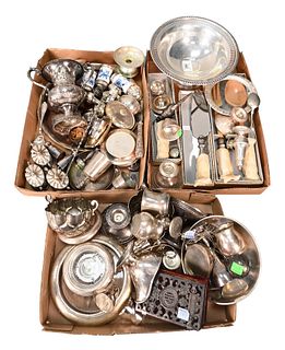 Three Tray Lots, to include silver and weighted items, 54 t.oz. plus weighted pieces.