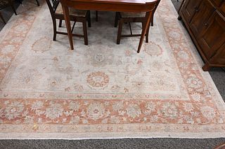 Oushak Oriental Carpet, 9' 8" x 13' 7".