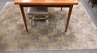 Contemporary Carpet, two tone tan squares, 6' x 8' 2".