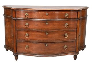 Henredon Oxford Classics Banded Inlaid Server, having four drawers with a fitted silver drawer, height 36 inches, top 26" x 66".