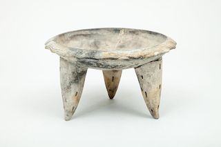 Pre-Columbian Style Pottery Tripod Bowl