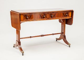 Regency Style Mahogany Two-Drawer Sofa Table