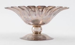 Mexican Sterling Footed Fluted Bowl