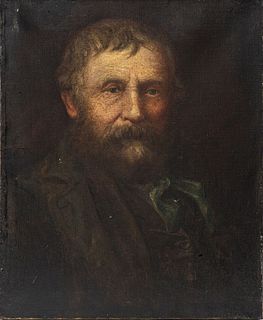 19th C Portrait of a Man Oil on Canvas